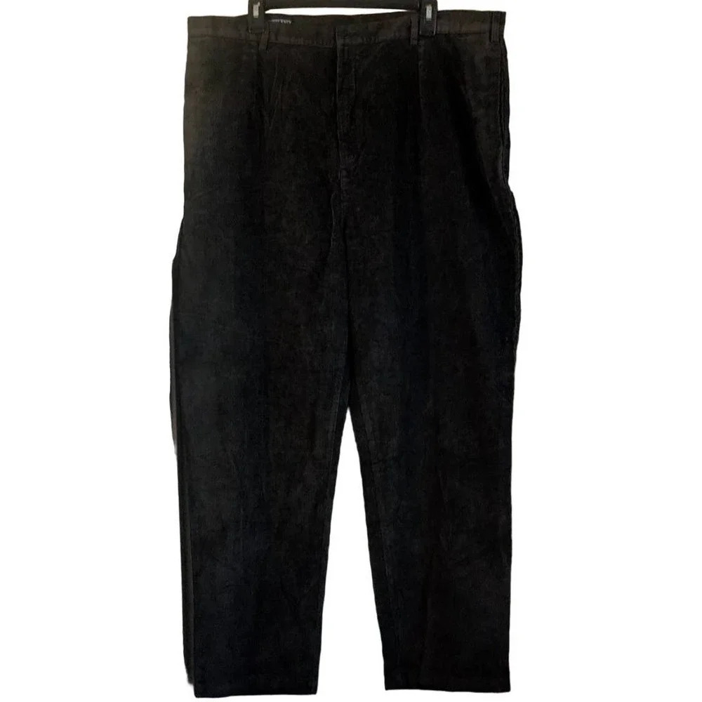 Lands’ End Womens 22W Carbo Brown Corduroy Straight leg Pants